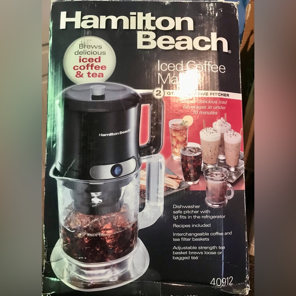 NIB Hamilton Beach Delicious Iced Coffee Maker 40912 in original box